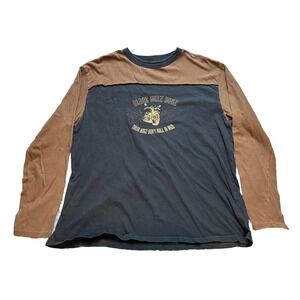 Black Hillz Hogz Shirt Mens Extra‎ Large Motorcycle Wings Biker Color Block